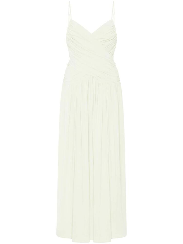 Rosetta Getty ruched slip midi dress - Yellow Cover