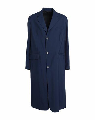 Marni Man Overcoat & Trench Coat Blue Virgin Wool Cover