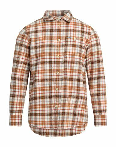 Wrangler Man Shirt Camel Cotton Cover