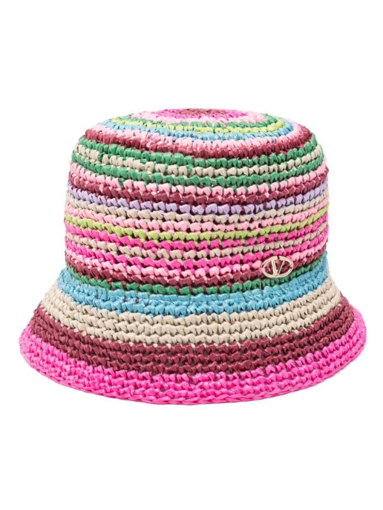 Valentino Garavani VLogo-signature bucket hat - Pink Cover