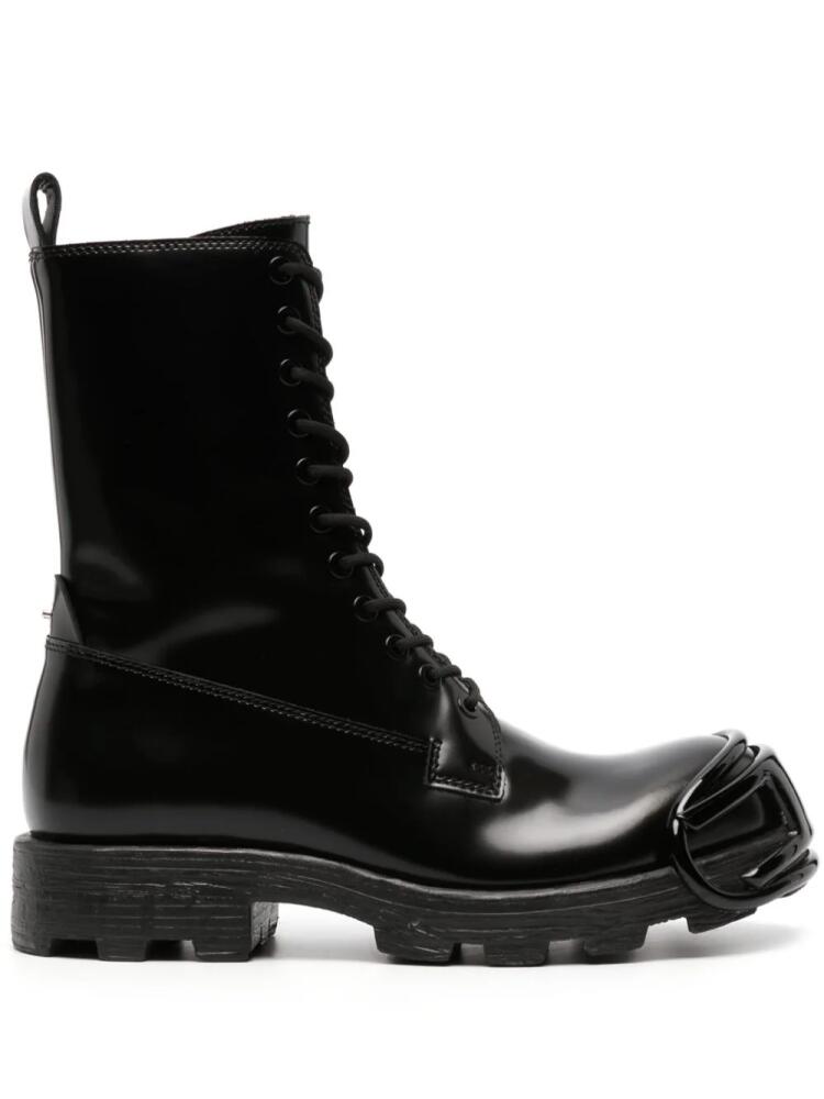 Diesel D-Hammer D lace-up leather boots - Black Cover