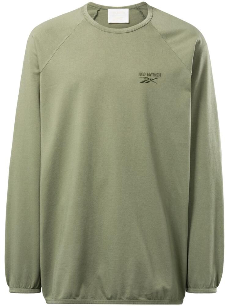 Reebok LTD logo-embroidered raglan long sleeves T-shirt - Green Cover