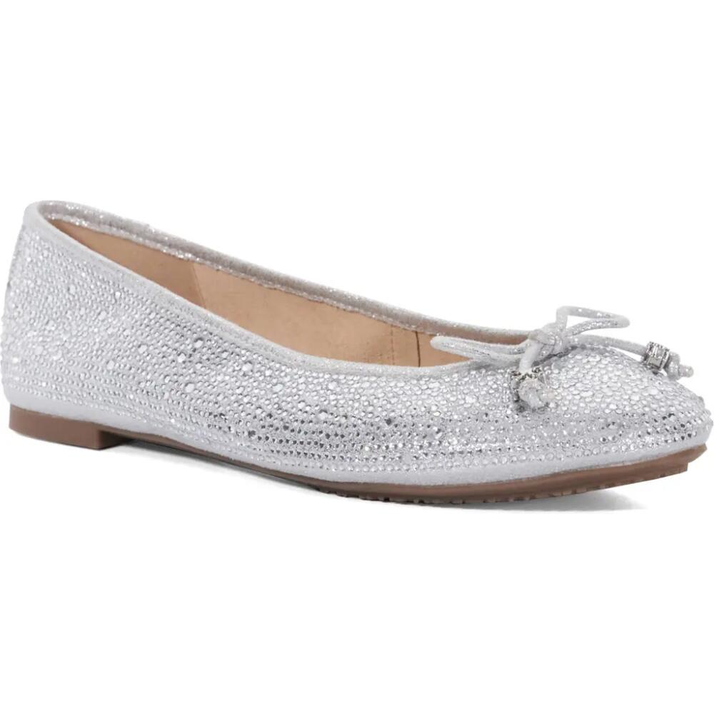 Dune London Hallis Embellished Ballet Flat in Silver Cover