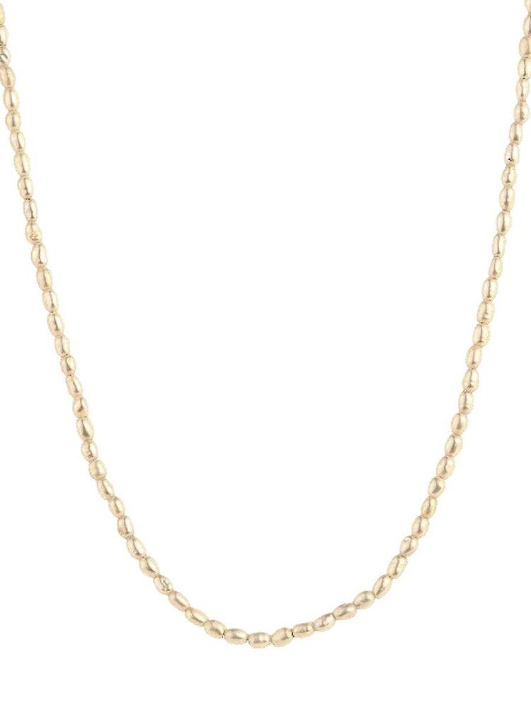 Luv AJ Women's 14K Goldplated & 4MM Freshwater Rice Pearl String Necklace Cover