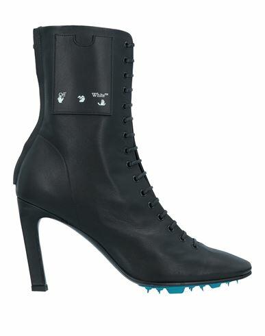 Off-white Woman Ankle boots Black Soft Leather Cover