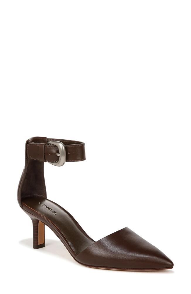 Vince Perri Ankle Strap Pointed Toe Pump in Cacaobrown Cover