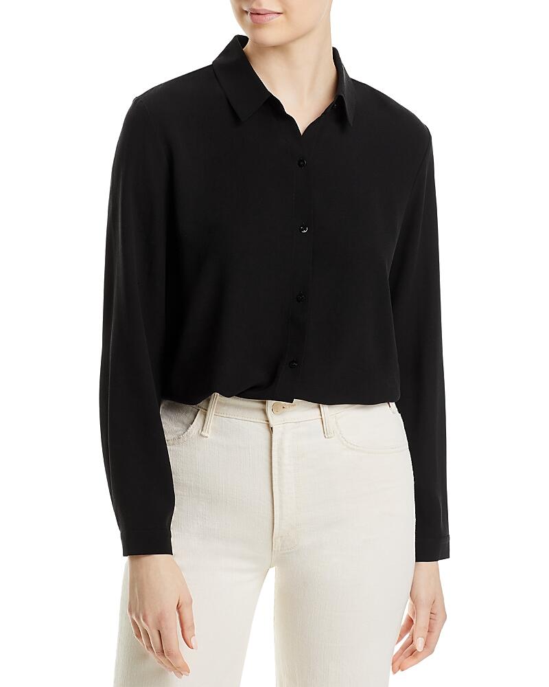 Eileen Fisher Silk Classic Collar Shirt Cover