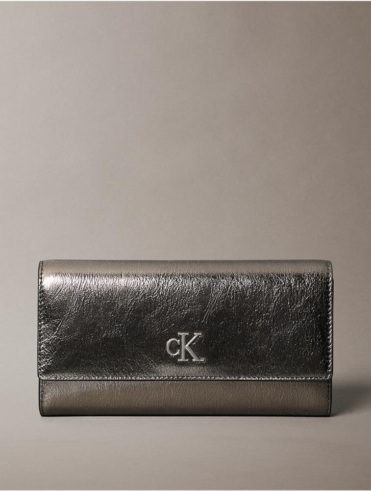 Calvin Klein Women's Archive Hardware Reflective Wallet - Metallic Cover