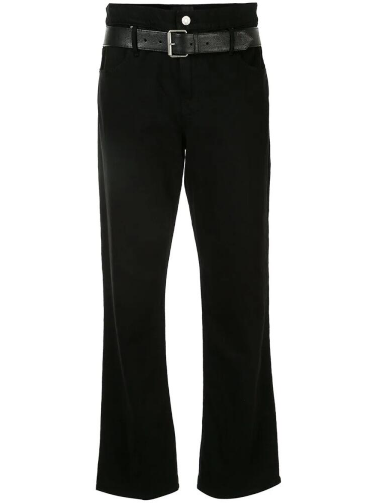 RTA belted flared trousers - Black Cover