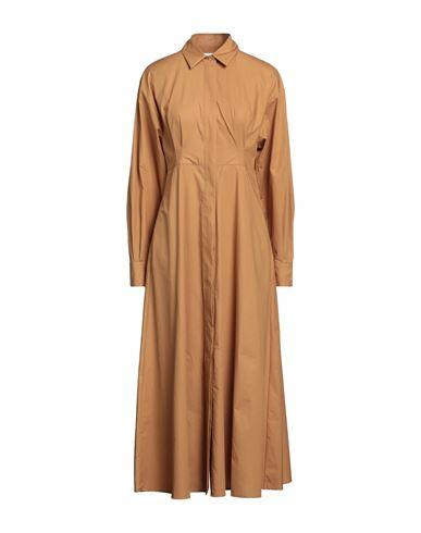 Ivy Oak Woman Maxi dress Camel Organic cotton Cover