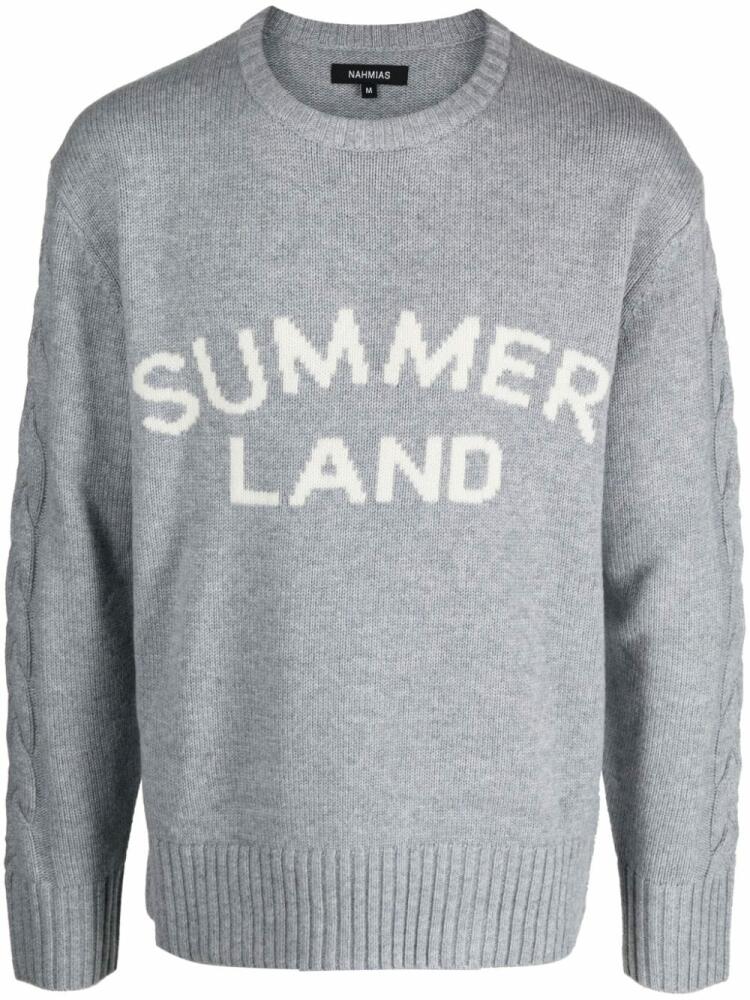 Nahmias Summerland intarsia-knit jumper - Grey Cover