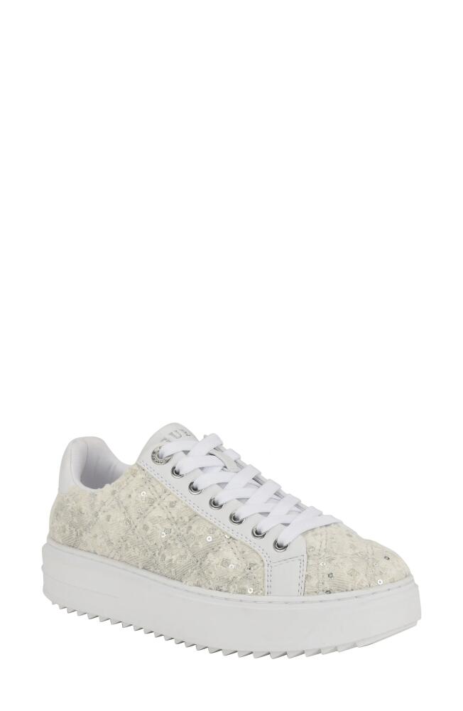 GUESS Denesa Platform Sneaker in Ivory Cover