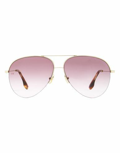 Victoria Beckham Victoria Beckham Aviator Vb90s Sunglasses Woman Sunglasses Gold Metal, Acetate Cover