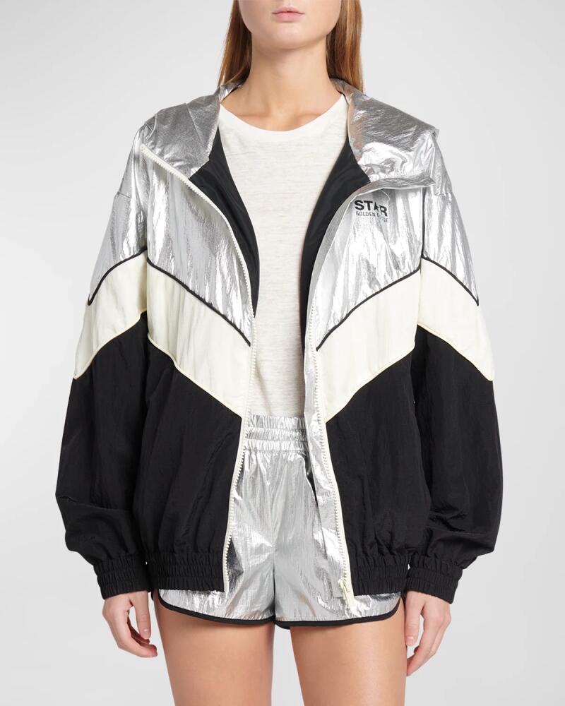 Golden Goose Star Metallic Patchwork Windbreaker Cover