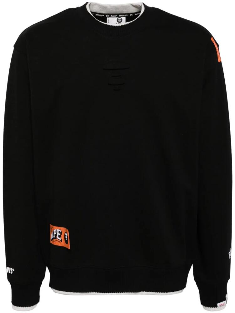 AAPE BY *A BATHING APE® layered sweatshirt - Black Cover