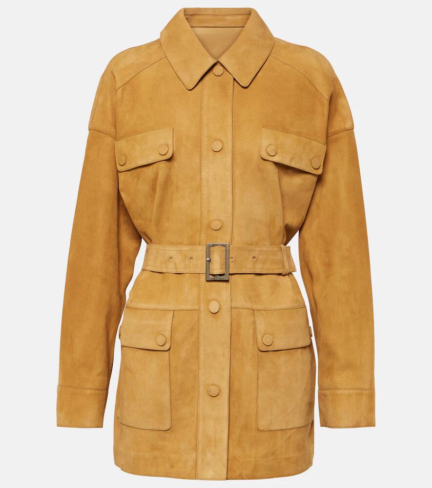 Yves Salomon Single-breasted suede coat Cover