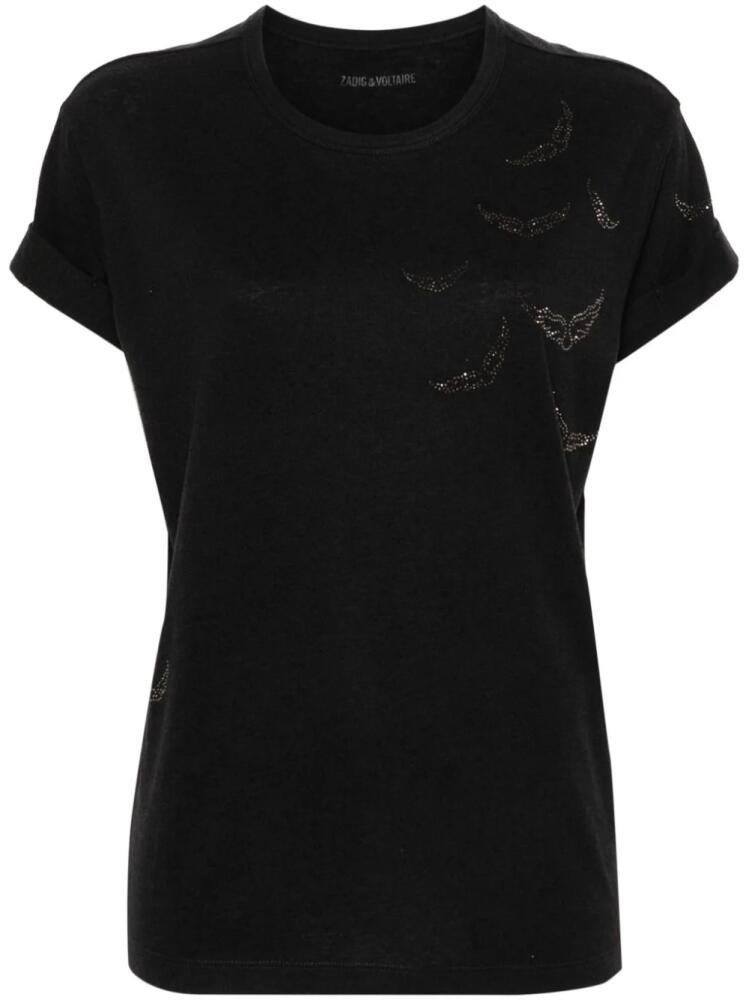 Zadig&Voltaire Anya wings-appliqué T-shirt - Black Cover