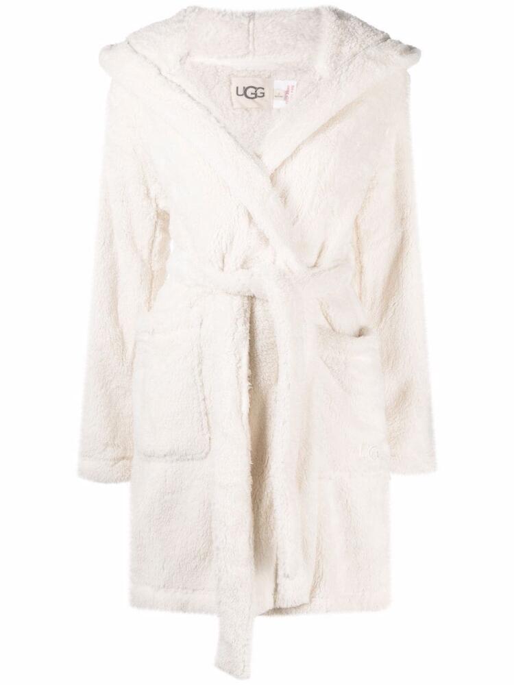 UGG faux-fur belted robe - Neutrals Cover