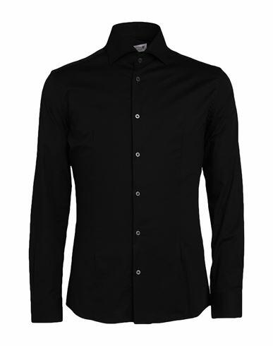 Daniele Alessandrini Homme Man Shirt Black Cotton, Elastane Cover