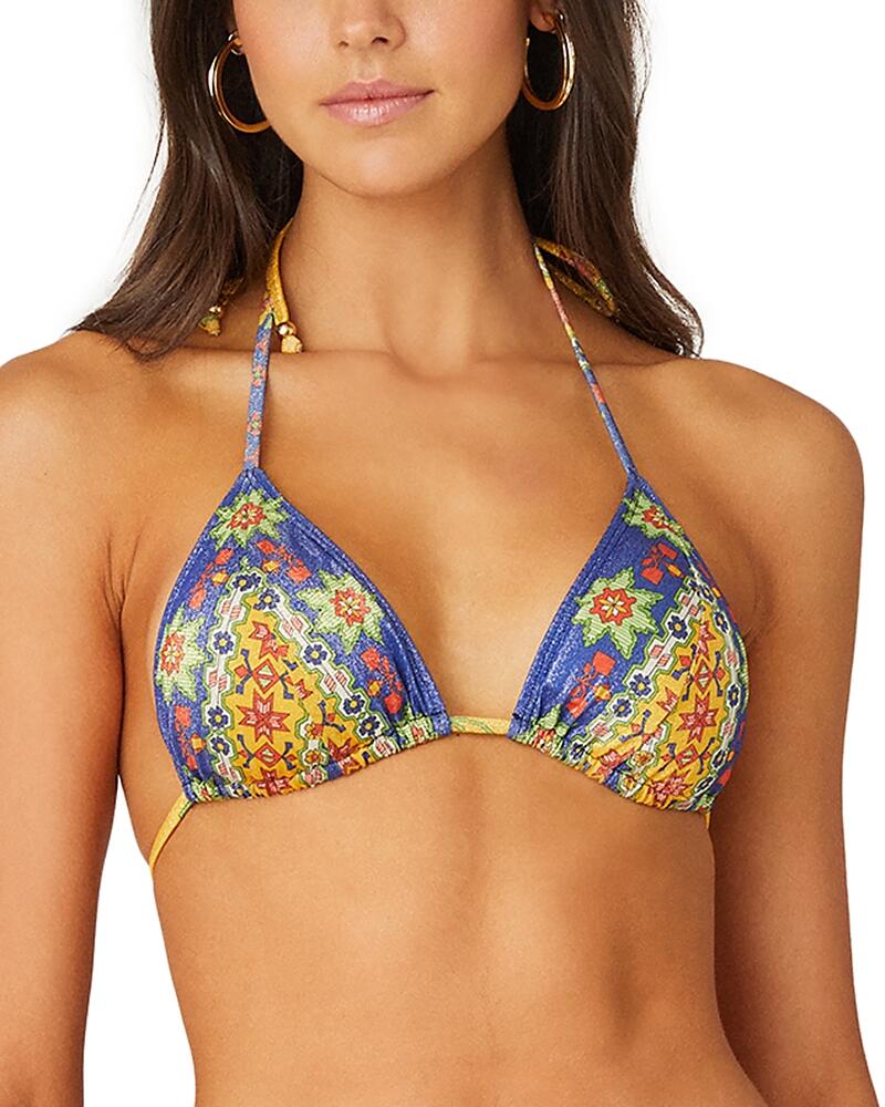 Shoshanna Mitered Printed Triangle Bikini Top Cover