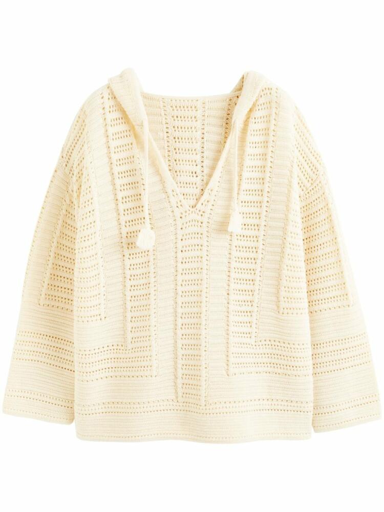 Chinti & Parker Goa crochet-stitch organic-cotton hoodie - Neutrals Cover