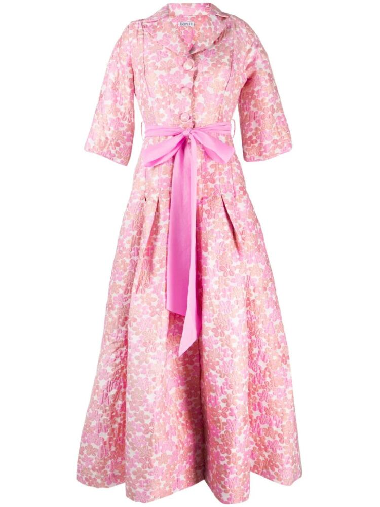 Baruni Loretta floral-print gown dress - Pink Cover