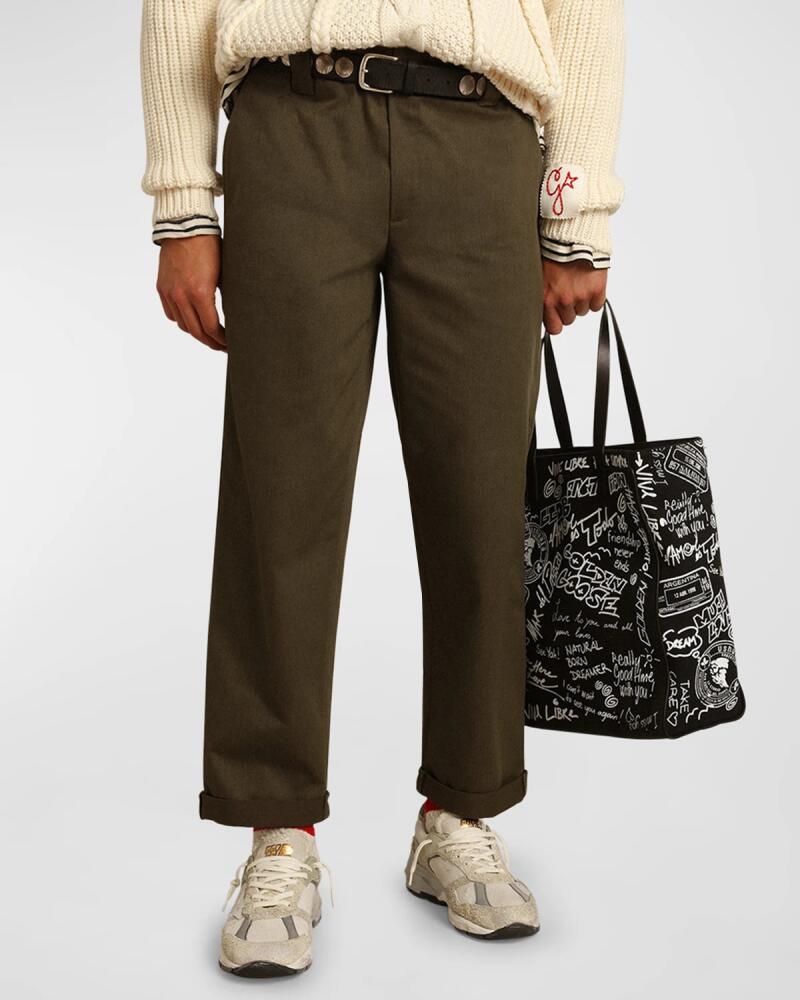 Golden Goose Men's Comfort Cotton Chino Skate Pants Cover