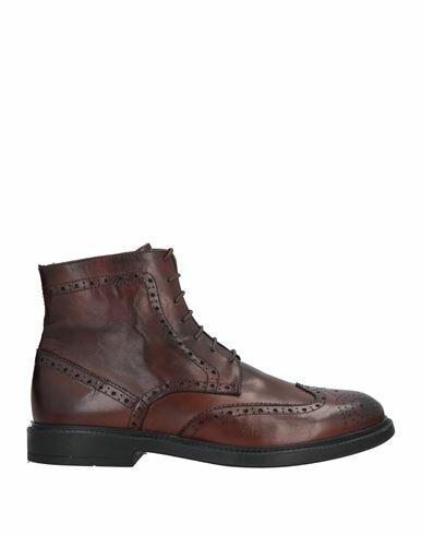 Grey Daniele Alessandrini Man Ankle boots Brown Leather Cover