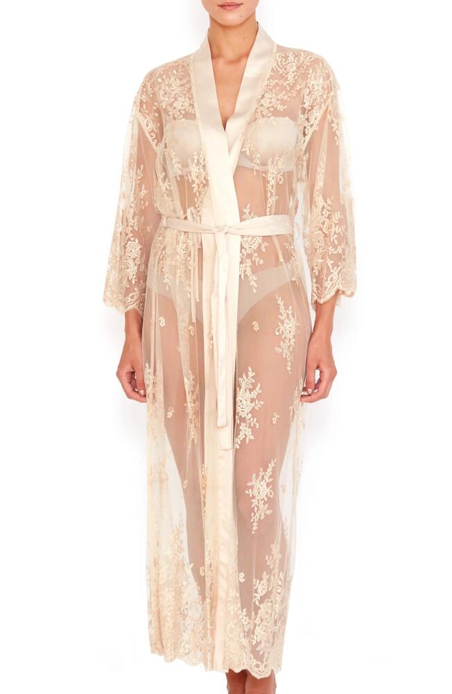 Rya Collection Darling Sheer Lace Robe in Champagne Cover