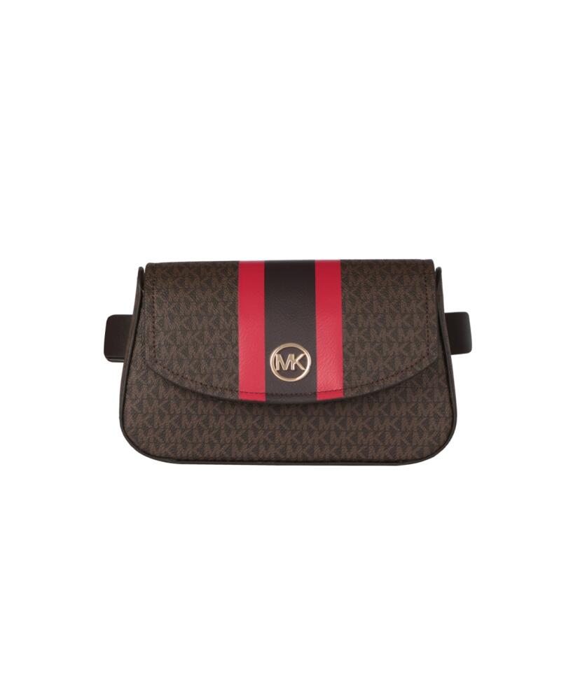 Michael Kors Women's Logo belt bag with stripe - Dark Brown Cover