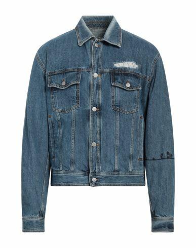 Nick Fouquet Man Denim outerwear Blue Cotton, Hemp Cover