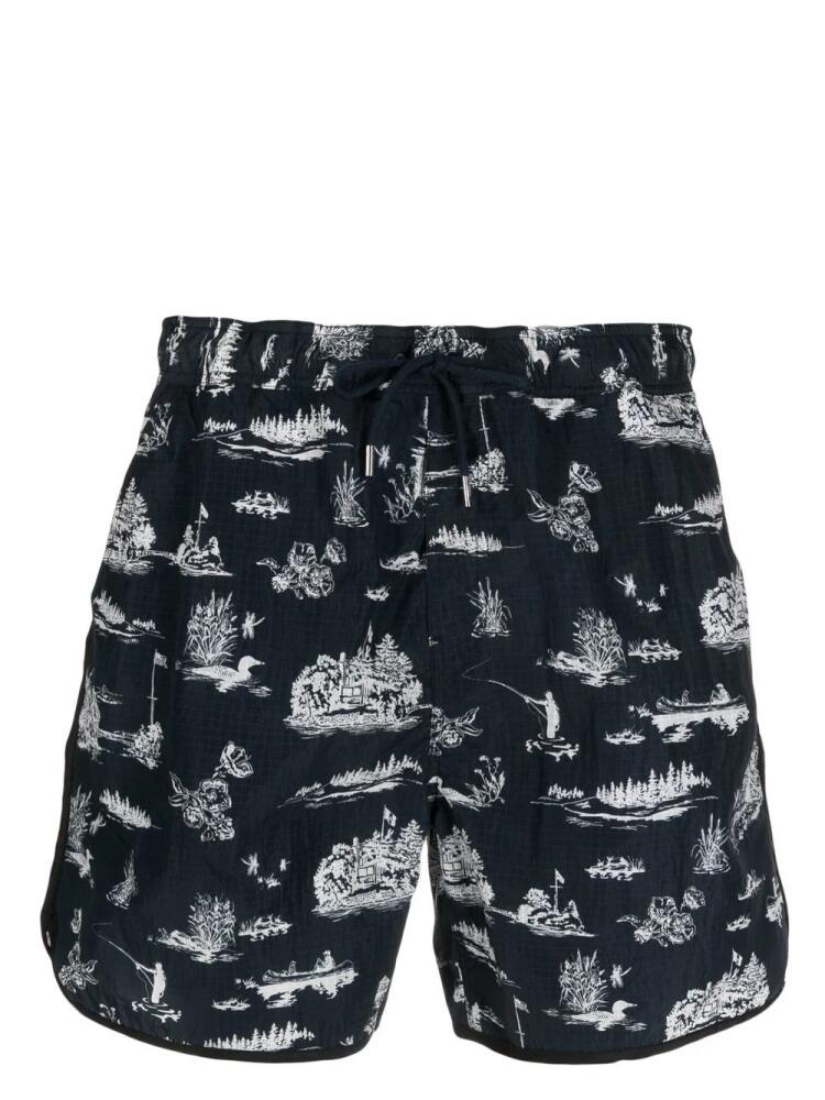 Woolrich graphic-print shorts - Blue Cover