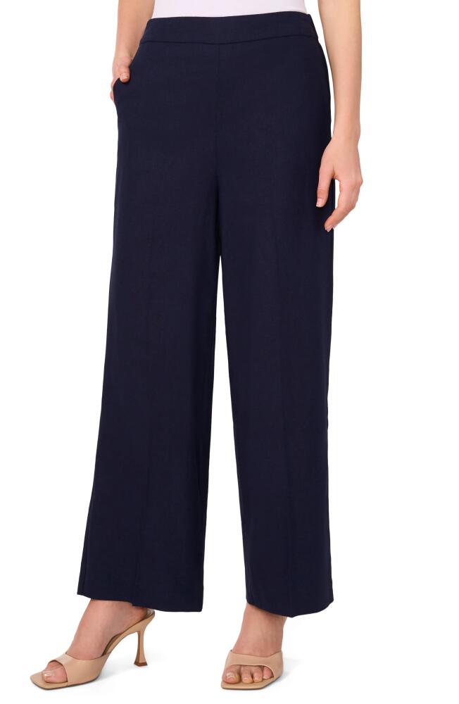 halogen(r) Wide Leg Linen Blend Pants in Classic Navy Cover