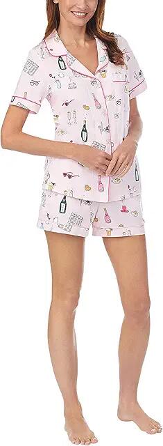 Bedhead PJs Short Sleeve Classic Shorty PJ Set (Let's Do Brunch) Women's Pajama Sets Cover