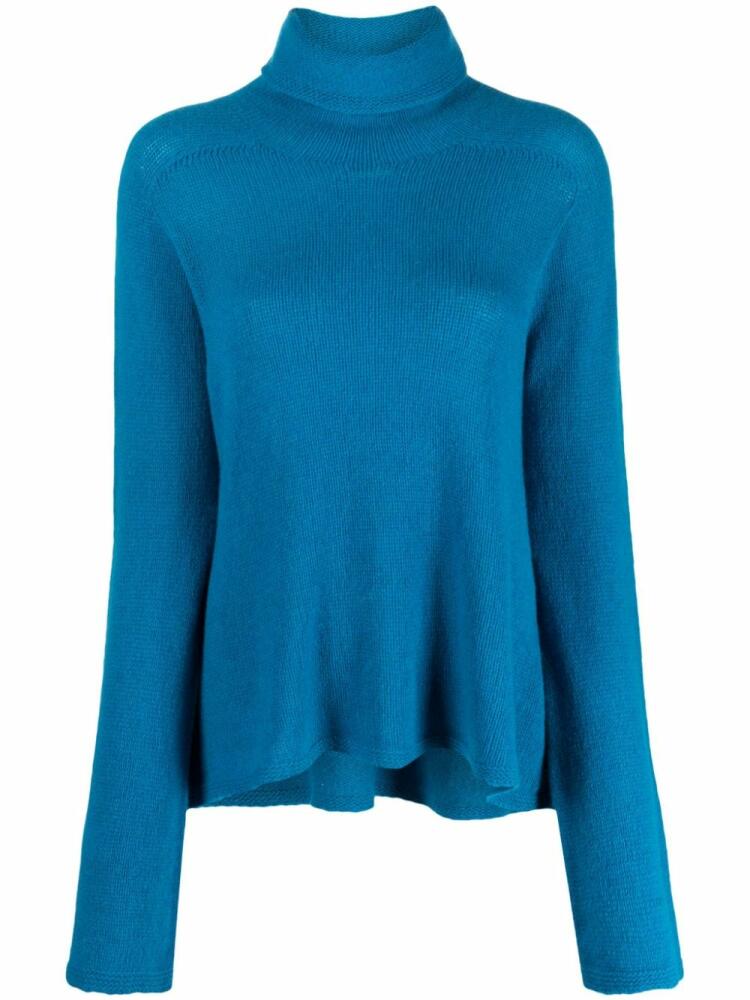 Semicouture roll-neck cashmere-wool blend jumper - Blue Cover