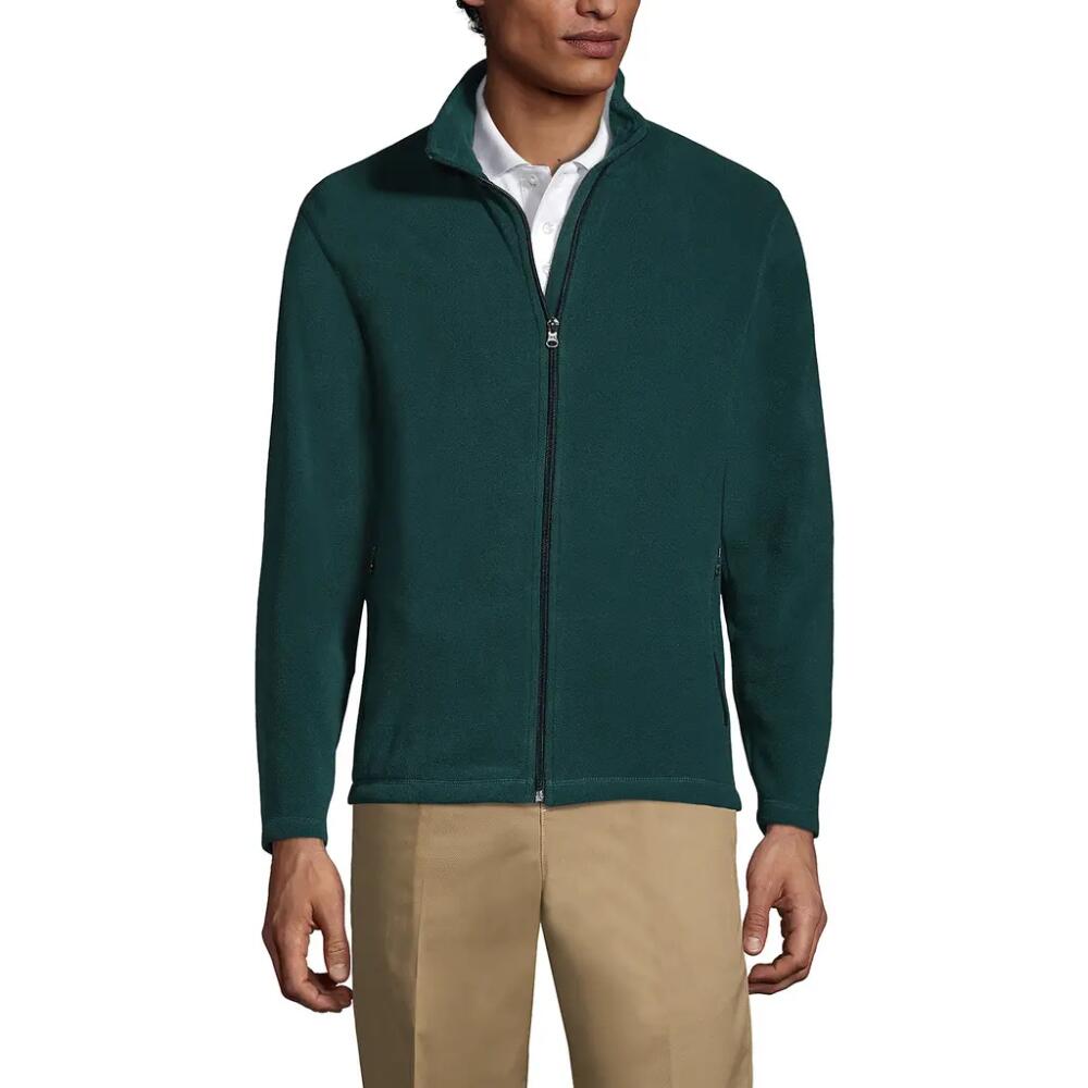 Lands' End Full-Zip Mid-Weight Fleece Jacket in Evergreen Cover