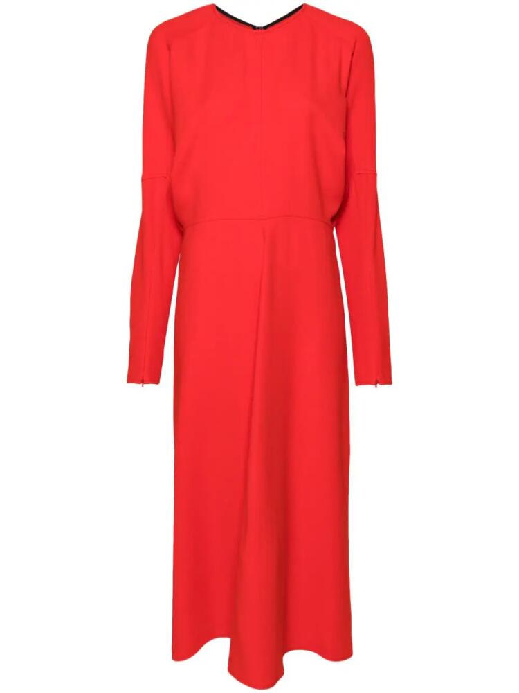 Victoria Beckham draped cady midi dress - Red Cover