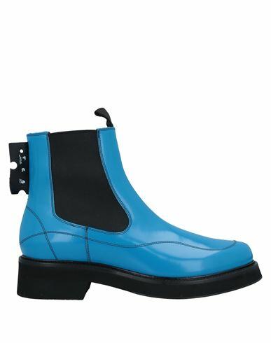 Off-white Woman Ankle boots Azure Calfskin Cover