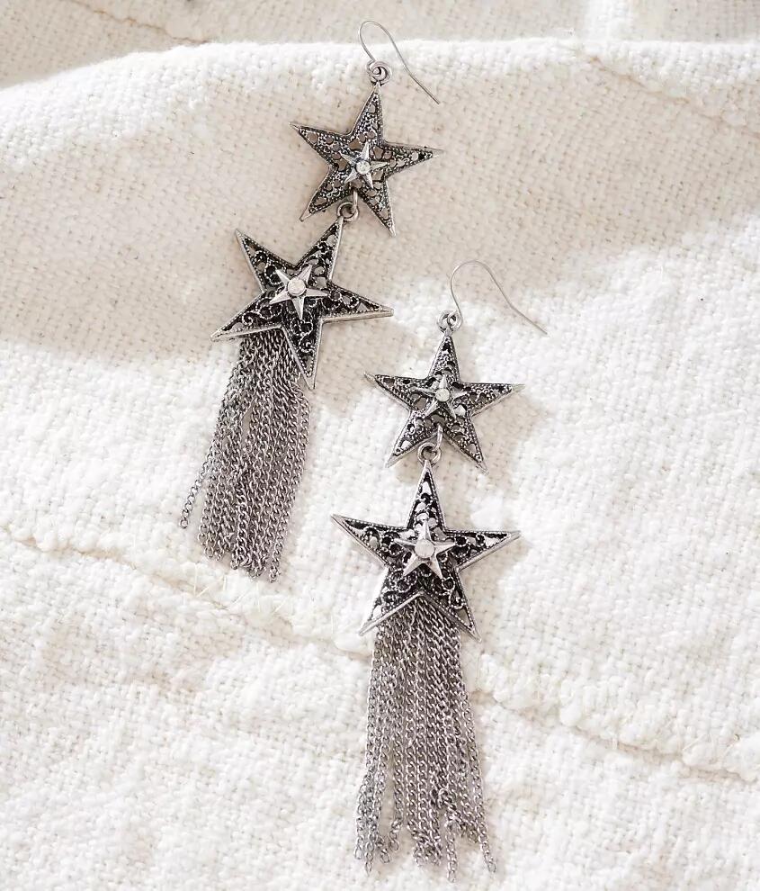 Sterling & Stitch Double Star Drop Earring Cover