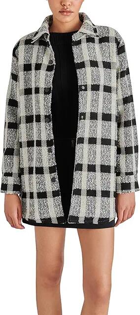 Steve Madden Eldridge Shirt Jacket (Black) Women's Clothing Cover