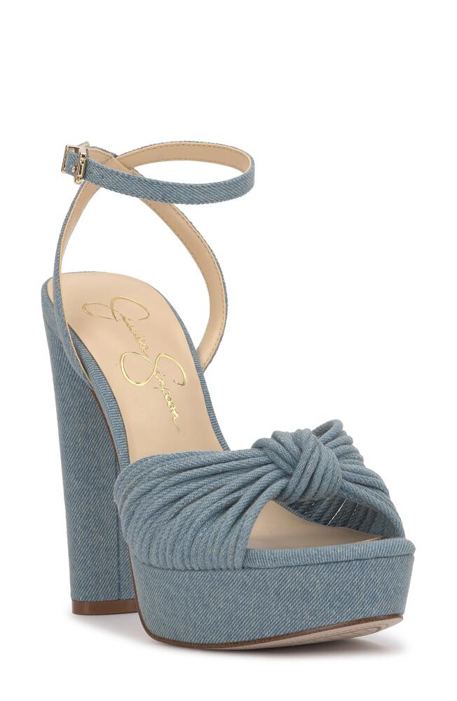 Jessica Simpson Immie Platform Sandal in Medium Blue Cover