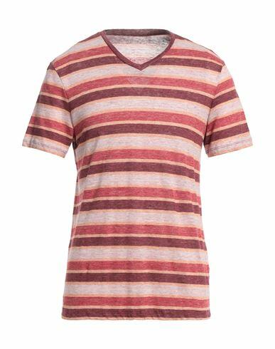 Majestic Filatures Man T-shirt Burgundy Linen Cover