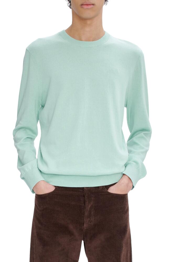 A. P.C. Pull Julio Cotton & Cashmere Crewneck Sweater in Kab Pale Green Cover