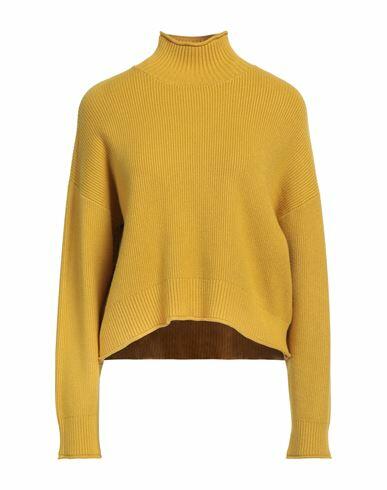 Take-two Woman Turtleneck Mustard Viscose, Polyester, Nylon Cover