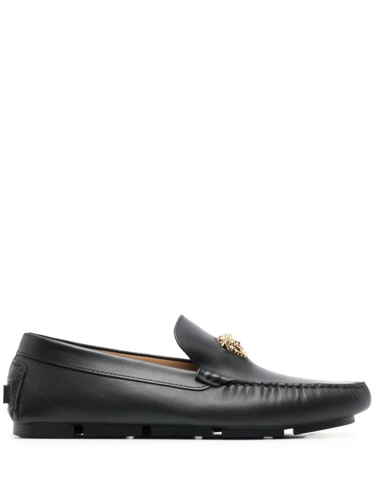 Versace La Medusa leather loafers - Black Cover