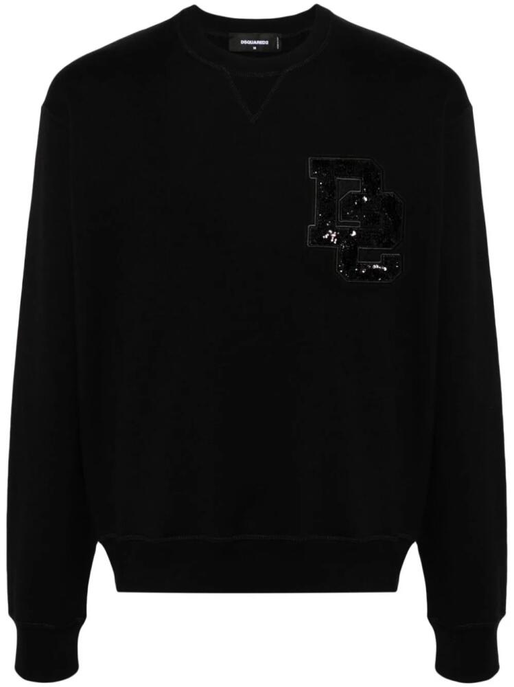 DSQUARED2 logo-patch cotton sweatshirt - Black Cover