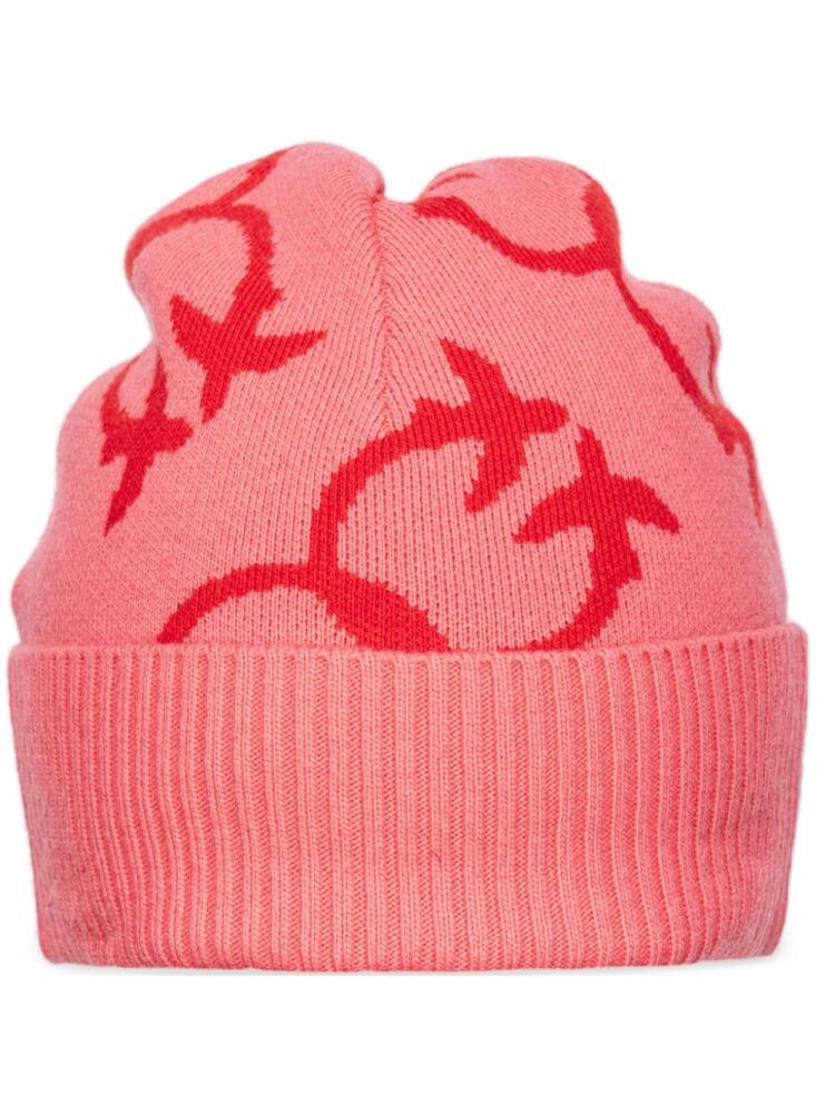 PINKO logo-jacquard beanie hat Cover