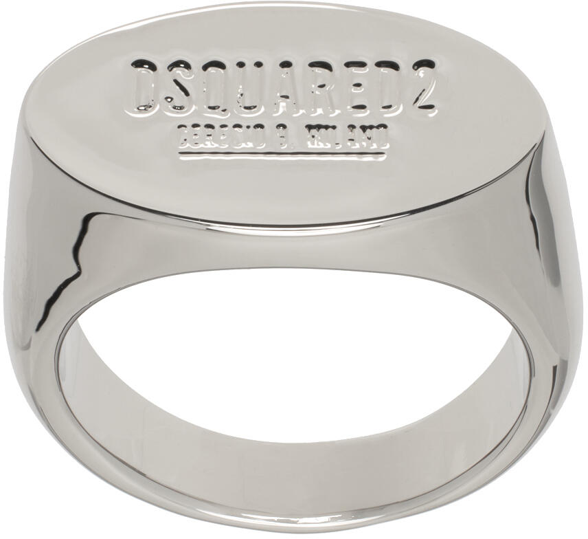 Dsquared2 Silver D2 Tag Chain Ring Cover