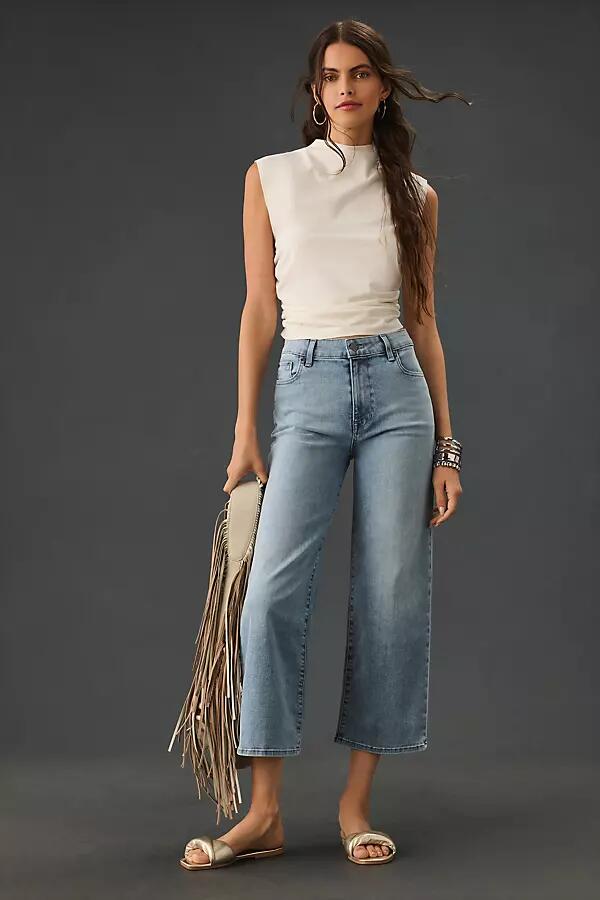 Fidelity Denim Malibu High-Rise Wide-Leg Crop Jeans Cover