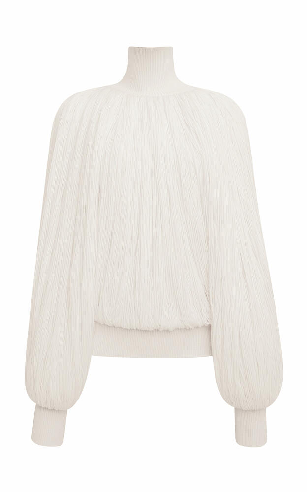 ALAA - Fringed Yarn Knit Merino Wool Top - Ivory Cover